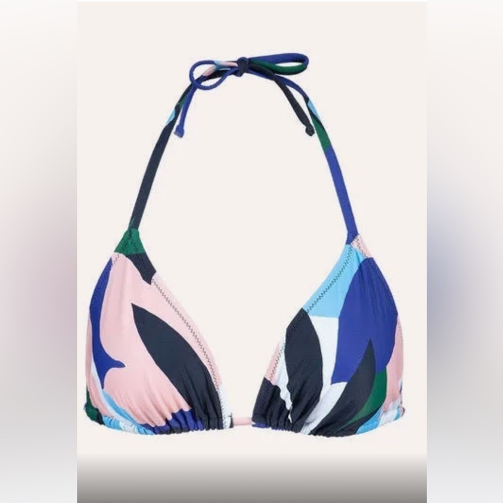 Lively Colorful Triangle Bikini Top